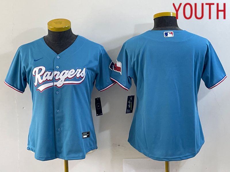 Youth Texas Rangers Blank Blue Game Nike 2024 MLB Jersey style 2->youth mlb jersey->Youth Jersey
